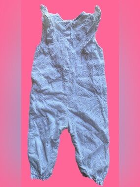 7 For All Mankind White Eyelet Baby One-Piece Romper